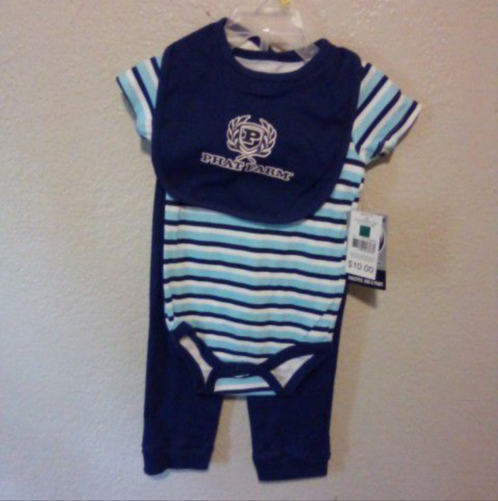 Phat farm boys creeper bib and pant